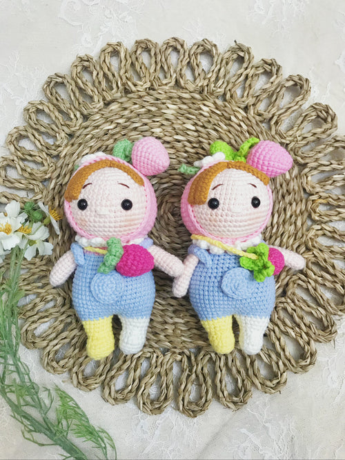 Handmade crochet baby doll, gift for a baby shower or birthday