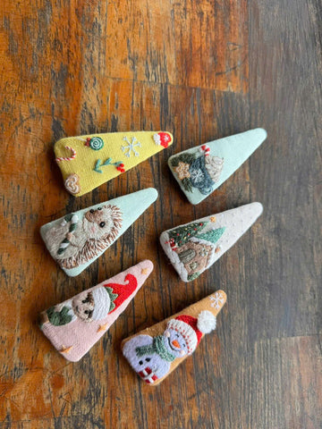 Handcrafted Floral Hair Clip Linen Barrette • Wholesale Ready