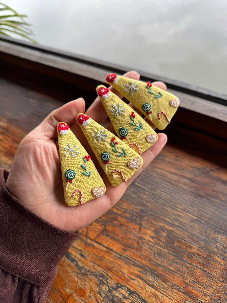 Handcrafted Floral Hair Clip Linen Barrette • Wholesale Ready