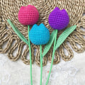 Crochet tulip arrangement, another view
