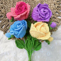 Handmade crochet rose bouquet, everlasting flowers in cotton yarn