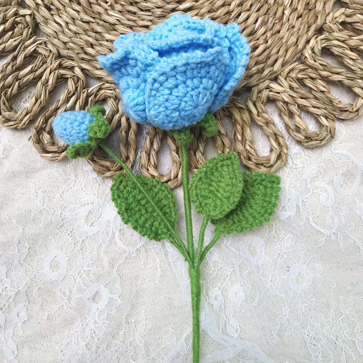 Handmade crochet roses home decor, another view