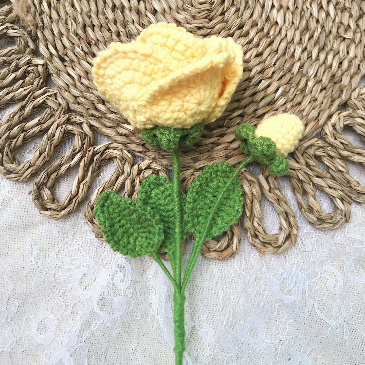 Crochet rose flowers, another view