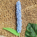 Handmade crochet lavender, close view