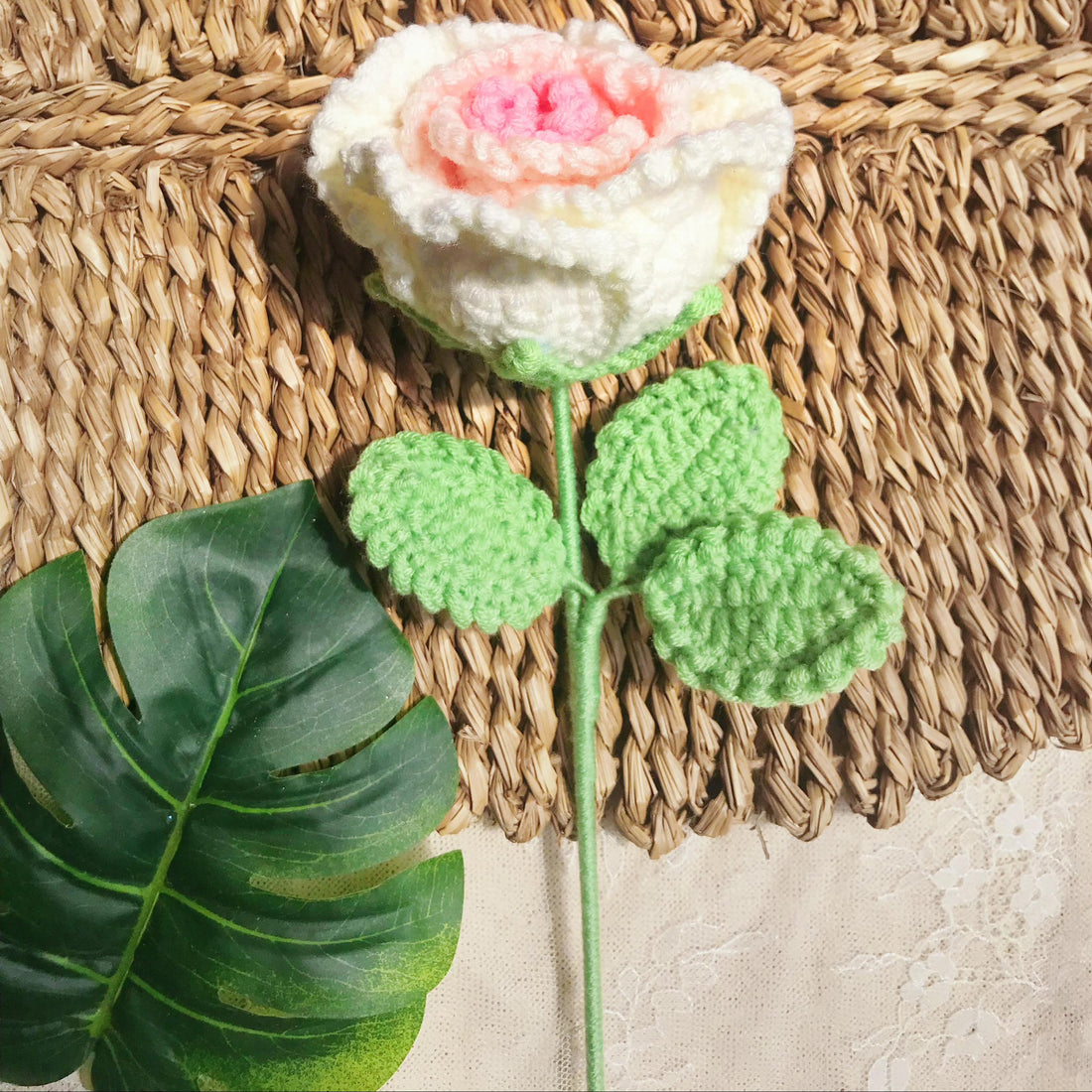 Handmade Crochet Rose, Unique Floral Decor, Elegant Crochet Flower, Everlasting Rose, Artisan Home Decor