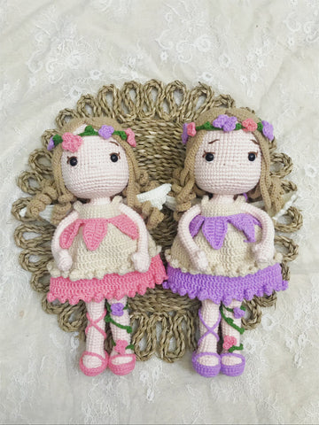 Handmade Crochet Doll, Fairy doll, gift for kids, Knit toy, Birthday gift for kids, Gift for daughter, niece gift, Baby plush, Baby doll