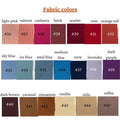 Linen colour chart, swatches 26 to 45 with their names and numbers