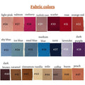 Linen colour chart with thirty-nine fabric swatches