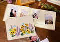 Sunflower & Butterfly Guest Book by The Thread Nest, hand-embroidered linen cover, photo 2
