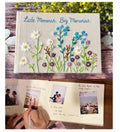 Memory Book with Your Names by The Thread Nest, hand-embroidered linen cover, photo 1