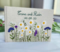 Little Moments, Big Memories Daisy Guest Book by The Thread Nest, hand-embroidered linen cover, photo 2