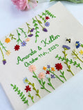 Wildflower Guest Book, Names & Date by The Thread Nest, hand-embroidered linen cover, photo 4