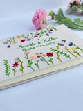 Wildflower Guest Book, Names & Date by The Thread Nest, hand-embroidered linen cover, photo 3