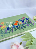 Green Linen Adventure Journal, Personalised by The Thread Nest, hand-embroidered linen cover, photo 3