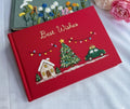 Christmas Memory Book, Personalised by The Thread Nest, hand-embroidered linen cover, photo 13