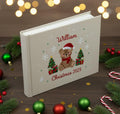 Christmas Memory Book, Personalised by The Thread Nest, hand-embroidered linen cover, photo 12