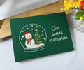 Christmas Memory Book, Personalised by The Thread Nest, hand-embroidered linen cover, photo 1