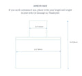 Apron size diagram, 31.5 inches wide, 35.4 inches long, bib 13.7 inches across