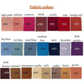 Linen colour chart, swatches 26 to 47 with their names and numbers