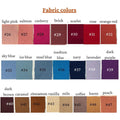 Linen colour chart, swatches 26 to 39 with their names and numbers