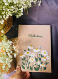 Personalised Name Journal, Choose Your Flower by The Thread Nest, hand-embroidered linen cover, photo 2