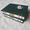 Dandelion Embroidered Journal A5, Exposed Spine by The Thread Nest, hand-embroidered linen cover, photo 4