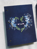 Floral Heart Embroidered Notebook A5, Hand-Bound by The Thread Nest, hand-embroidered linen cover, photo 1