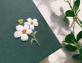 Dandelion Embroidered Journal A5, Exposed Spine by The Thread Nest, hand-embroidered linen cover, photo 3