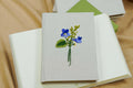 Birth Month Flower Embroidered Journal, A5 or A6 by The Thread Nest, hand-embroidered linen cover, photo 6