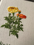 Marigold Embroidered Journal A5, Personalise the Cover by The Thread Nest, hand-embroidered linen cover, photo 3