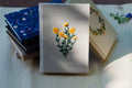 Hand-Embroidered Wildflower Journal, Personalised by The Thread Nest, hand-embroidered linen cover, photo 6