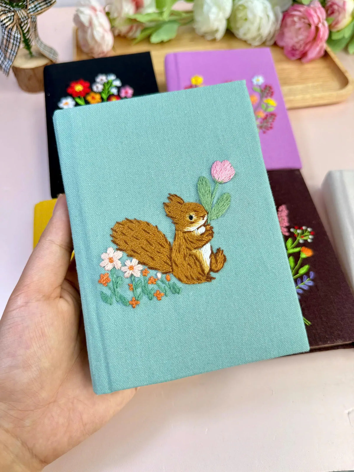 Woodland & Wildflower Journal, Six Designs by The Thread Nest, hand-embroidered linen cover, photo 6
