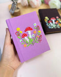 Red Mushroom Embroidered Journal, A5 or A6 by The Thread Nest, hand-embroidered linen cover, photo 3