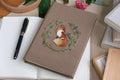 Woodland Animal Journal, A5 or A6 by The Thread Nest, hand-embroidered linen cover, photo 3