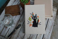 Woodland Animal Journal, A5 or A6 by The Thread Nest, hand-embroidered linen cover, photo 1