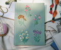 Hand-Embroidered Wildflower Journal, Personalised by The Thread Nest, hand-embroidered linen cover, photo 5