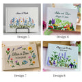 Personalised Wedding Guest Book, Names & Date by The Thread Nest, hand-embroidered linen cover, photo 4