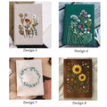 A hand-embroidered linen photo album by The Thread Nest