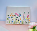 Wildflower Memory Book, Personalised by The Thread Nest, hand-embroidered linen cover, photo 4