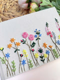 Poppy & Rose Wildflower Notebook by The Thread Nest, hand-embroidered linen cover, photo 5