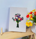 Floral Bouquet Embroidered Journal A5 by The Thread Nest, hand-embroidered linen cover, photo 3