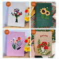 Personalised Embroidered Journal, A5 or A6 by The Thread Nest, hand-embroidered linen cover, photo 10