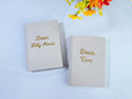 Dear… Vow Book, Hand-Embroidered by The Thread Nest, hand-embroidered linen cover, photo 7