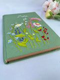 Wildflower Name Journal, Beige or Green Linen by The Thread Nest, hand-embroidered linen cover, photo 5