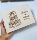 Wedding Guest Book, Line-Art Designs by The Thread Nest, hand-embroidered linen cover, photo 13