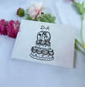 Wedding Guest Book, Line-Art Designs by The Thread Nest, hand-embroidered linen cover, photo 15