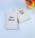 Dear… Vow Book, Hand-Embroidered by The Thread Nest, hand-embroidered linen cover, photo 2