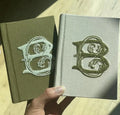 Monogram Vow Book, Hand-Embroidered by The Thread Nest, hand-embroidered linen cover, photo 3