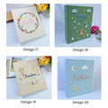 Four personalized baby memory books with wreaths and stitched names — hand-embroidered by The Thread Nest