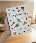 My Recipes Hand-Embroidered Recipe Book A5 by The Thread Nest, hand-embroidered linen cover, photo 1